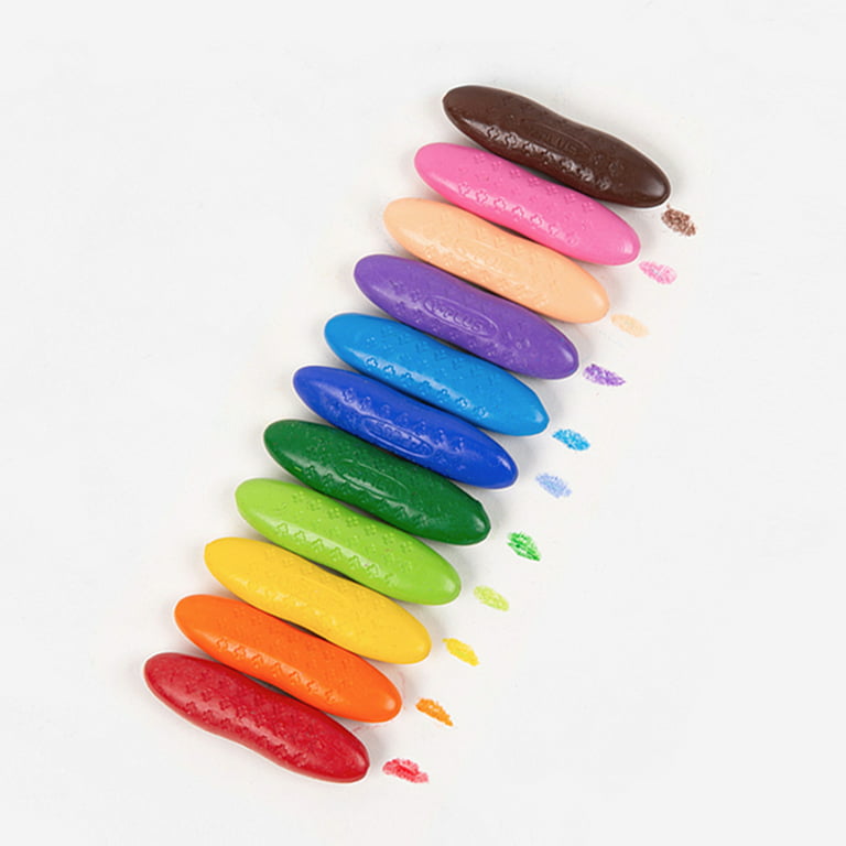 Peanut Crayons for Toddlers, 12 Colors Non-Toxic Crayons, Easy to Hold  Washable Safe Toddler Crayons for Kids, Coloring Art Supplies 