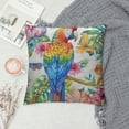 thumbnail image 2 of Orinice  Throw Pillow Cover Watercolor Patterns Parrot and Exotic Flowers Butterfly Hawaiian Tropical  Pillowcase Home Decorative Square Pillow Case Cushion Cover White, 2 of 5