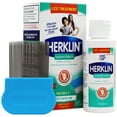thumbnail image 3 of (2 pack) Herklin Head Lice Treatment Shampoo, Prevents Lice, Eliminates Nits, All Hair Types, 2 Fo 1 Pack, 3 of 8