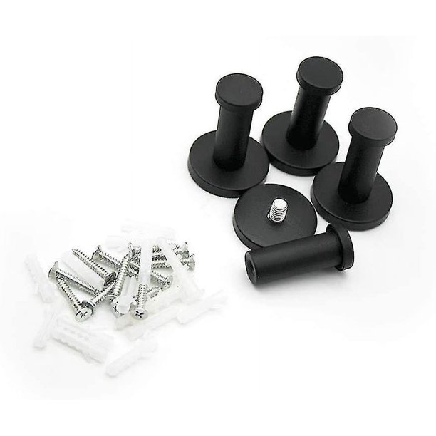 Ganchos redondos de 4 piezas, gancho de acero de 5 m menos, adecuado para colgar objetos en el kit, baño y cama