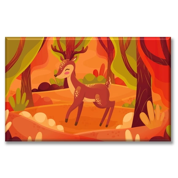 Cuadro Canva Venado En El Bosque 50X75 cm Pixtreats
