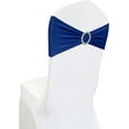 thumbnail image 3 of LQQBOX Chair Sashes Bands 50PCS Stretch Chair Ties Bows with Buckle Slider for Wedding Party Banquet Decoration (Blue), 3 of 7