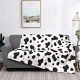 thumbnail image 5 of Horizontal Flannel Blanket Is Light Warm Soft Anti-Pilling Anti-Wrinkle Anti-Allergy And No Hair Loss For Bed And Sofa Camping Travel Simple Cow-Print Pattern1_3, 5 of 8