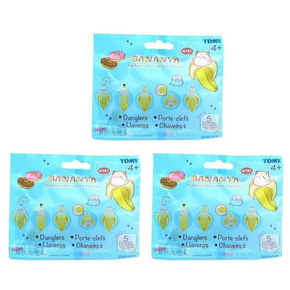 Bananya Blind Bag Dangler Keychain - Lot of 3