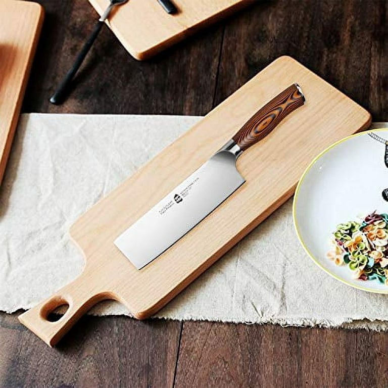 Huusk Japan Knife Professional Kitchen Knife Meat Cleaver Nakiri Knife and  Boning Knife Set with Ergonomic Pakkawood Handle and Gift Box for Family