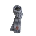 thumbnail image 2 of Mikilon Kids Versatile Knitted Scarf Solid Color Thicken Warm Scarf Winter Outdoor Comfortable Cute Thermal Scarf, 2 of 3