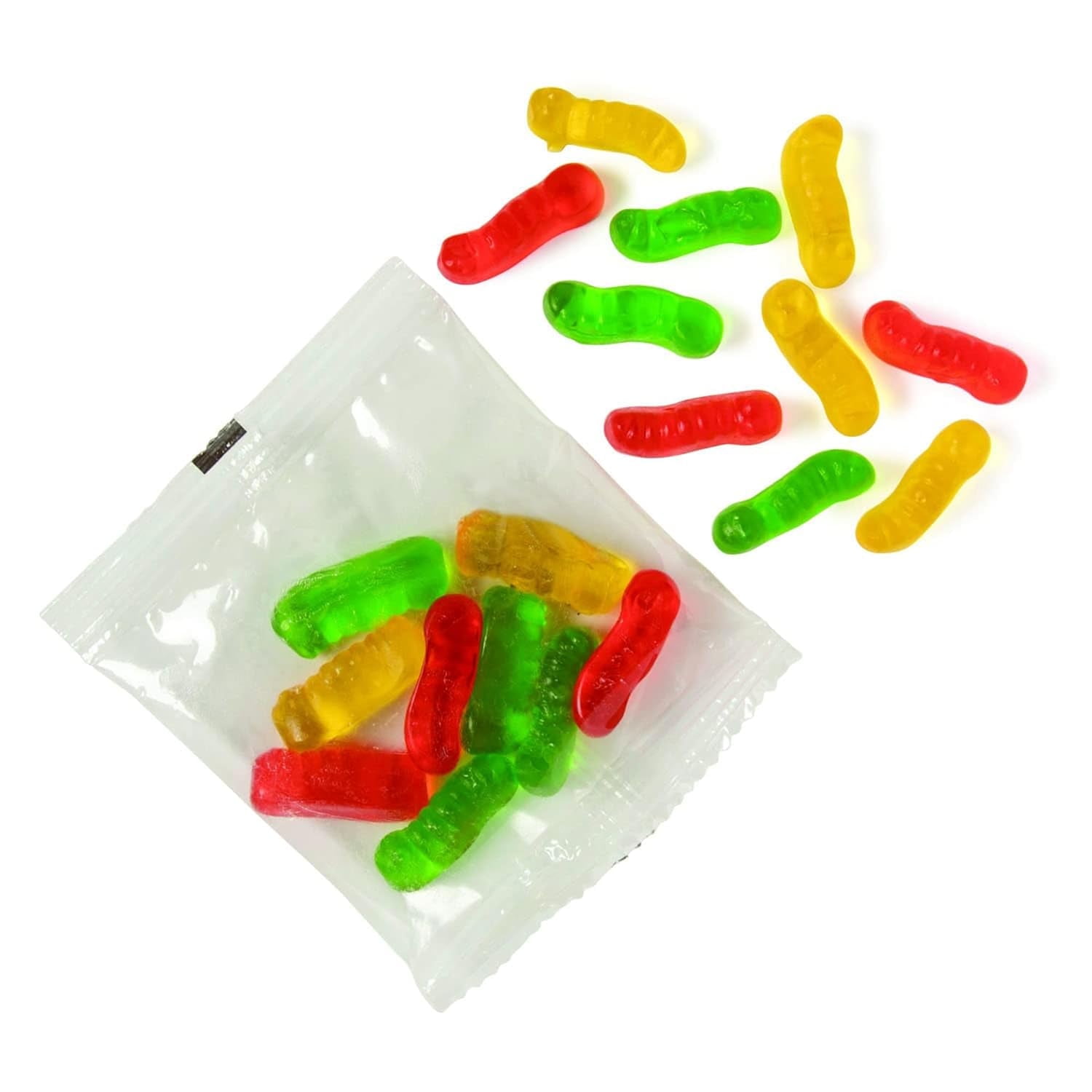 Fun Express Spring Wriggly Worms Gummy Candy Packs - Soft & Chewy Edible Treats for Parties Special Occasions & Kids' Events - Colorful Assorted Worms Perfect for Candy Lovers - 18 Pieces