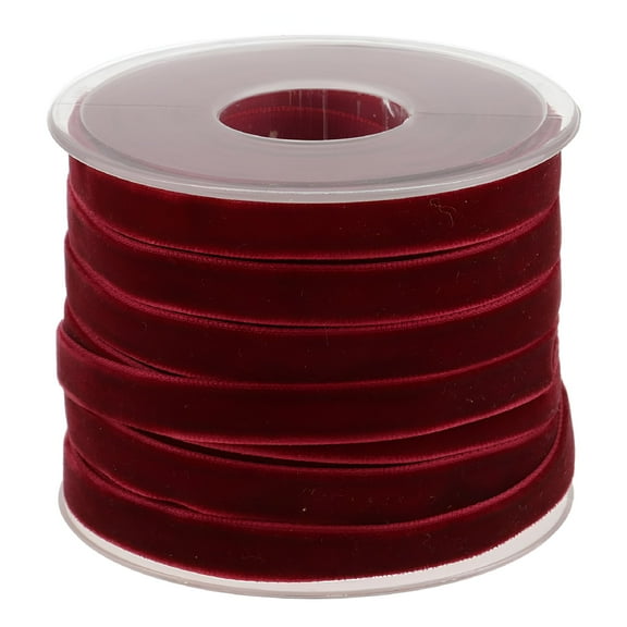 AUQ 20 Yards Velvet Ribbon Spool,10mm/0.4inch Wide - Red