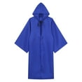 thumbnail image 2 of TiaoBug Men's Jedi Uniform Hooded Robe Tunic Cloak Outfit Halloween Cosplay Costume Tie String Cape Blue 3XL, 2 of 7