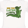 thumbnail image 4 of Inktastic See You Later Alligator with Black Sunglasses Boys or Girls Long Sleeve Baby Bodysuit, 4 of 5