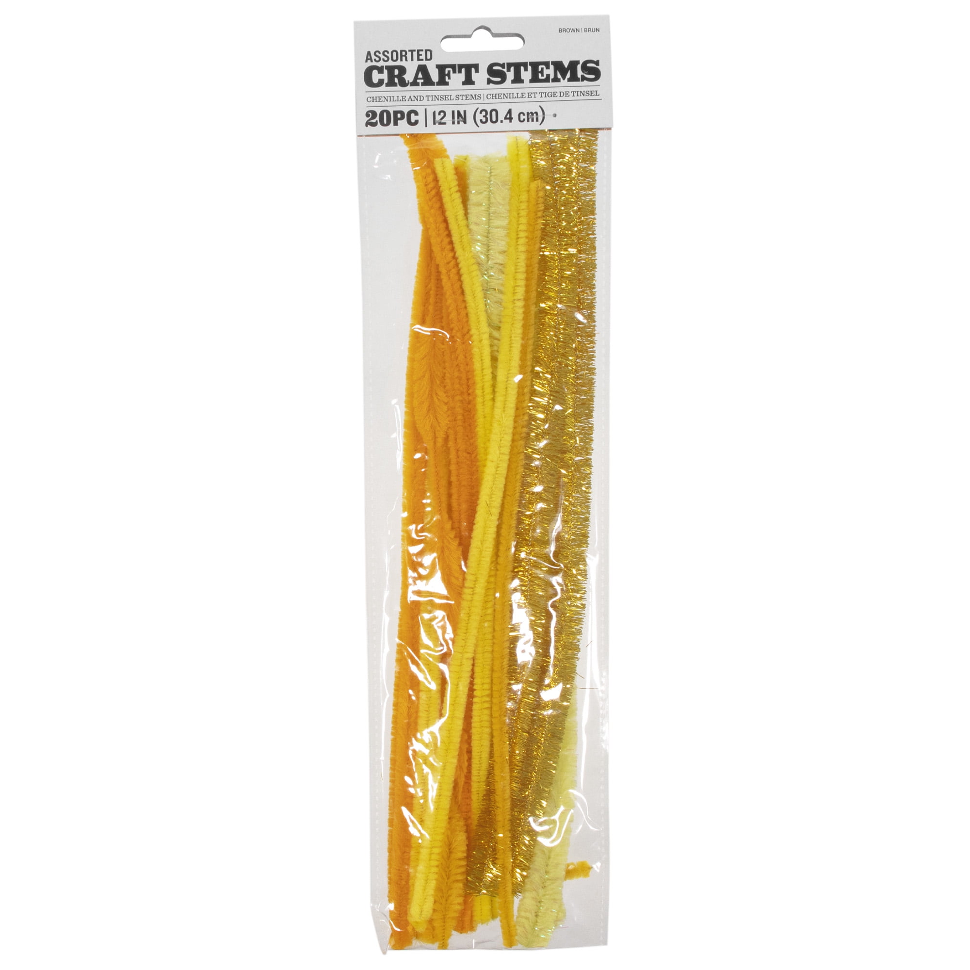 Craft County - Back 2 School - 20 Piece YELLOW Pipe Cleaner DIY