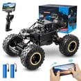 thumbnail image 1 of Lictin RC Car with Camera, 1:16 4WD 2.4ghz Aleación Coche de Control Remoto Color Negro RC Escalada Todo Terreno con 4k Cámara HD y Control Teléfono Móvil, 1 of 7