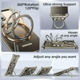 thumbnail image 3 of DSR Minimalist Phone Case Compatible with Samsung Galaxy S24 Ultra, 360° Rotation Kickstand Aluminum Metal Frameless Design Bumper Case, Protective Shock Grade Shell,Natural Titanium, 3 of 6