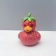 thumbnail image 5 of Strawberry Duck - Fruit Duck Statue Unique Ducks Figurine Resin Ducks for Dashboard Funny Strawberry Duck Statue for Home Office Desktop Car Accessories(Strawberry), 5 of 5