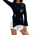 thumbnail image 1 of MKLEKYY Robe Pull Grande Taille pour Femmes Ajustée Couleur Unie Pull Décontracté à Manches Longues Mode Féminine, 1 of 1