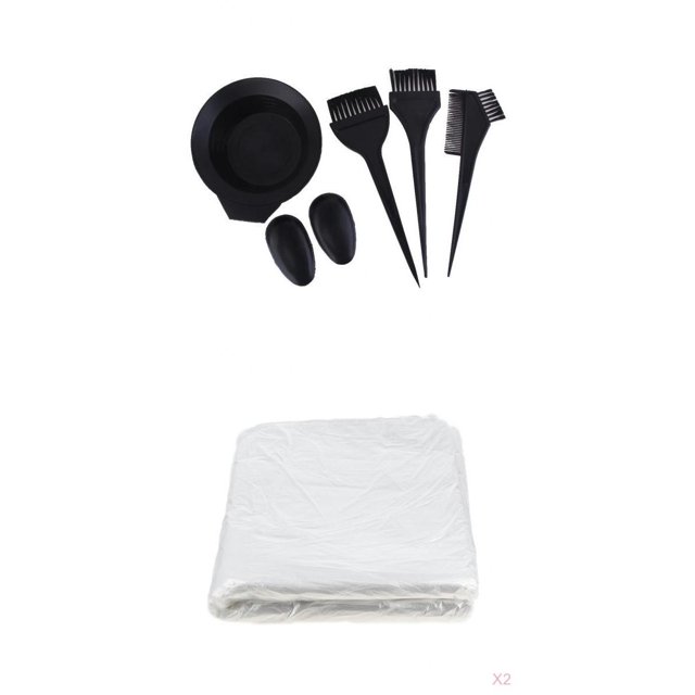 de capa de peluquero para de corte de cabellero desechable de 100 piezas + de tinte para el cabello Yuyangstore Capa de corte de pelo desechable