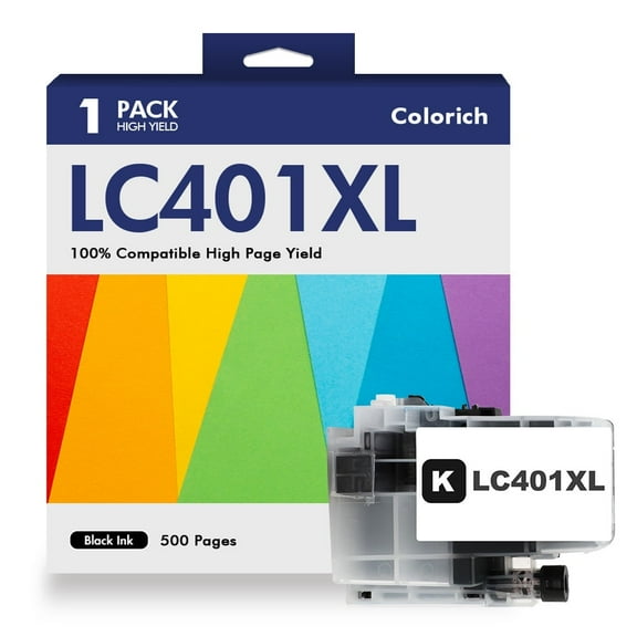 LC401XL LC401 Ink Cartridges Compatible for Brother MFC-J1010DW Printer 401XL LC 401 for MFC-J1010DW MFC-J1170DW MFC-J1012DW MFC-J1800DW MFC J1010DW (1 Pack High Yields Black)