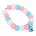 thumbnail image 3 of Pet Collar, Colorful Dog Bell Collar Plush Balls Comfortable  For Kitten For Puppy For Party Blue,Orange, 3 of 8