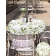 thumbnail image 5 of Outdoor Tablecloth with Umbrella Hole and Zipper Green Leaf Vine Round Tablecloths 60 Inch Waterproof Outside Table Cloths Spring Plant Patio Table Cloth Cover for Outdoor Tables Picnic Garden, 5 of 6