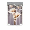 thumbnail image 2 of Vintage Bedding Set with Sheet & Covers, Abstract Vertical Rectangular Design Watercolor Exotic Flower and Curlicue, Printed Bedroom Decor 2 Shams, 4 Sizes, Umber Purpleblue, by Ambesonne, 2 of 3