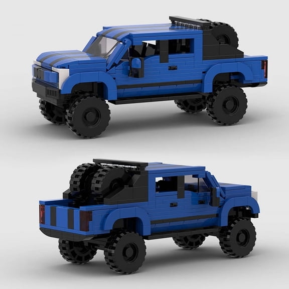 MOC Pickup Truck F 250 Super Baja Racing Sports Car Speed Champions Racer Building Blocks Vehicle Brick Supercar Kids Toys Boys