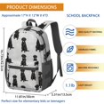 thumbnail image 3 of Labrador Retriever and Dog Paw Print 17" School Backpacks for Teens,Waterproof Oxford Fabric,S-Shape Padded Straps for School,Travel,Hiking,Camping, 3 of 6