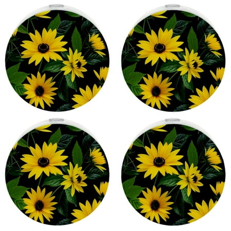 

YZUOUZY Night Light Nightlight a Set of 4 Turnsole Flowers Leaves Autumn
