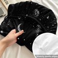 thumbnail image 4 of Twin XL Size Fitted Sheet Set - Black Cosmic 2 Piece Bedding Sets 16" Deep Pocket Fitted Sheet with 1 Pillowcases, Mystical Grey Planet Universe Abstract Brushed Microfiber Hotel Luxury Bed Sheets, 4 of 9