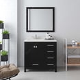 thumbnail image 2 of Caroline Avenue 36" Single Bath Vanity in Espresso with White Quartz Top and Round Sink, 2 of 2