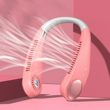 

Daylightpeach Hanging Neck Fan Hand Free Leafless Neckband Fan - Powerful Adjustable 3 Speed 360 Degree& Rechargeable Wearable Necklace Fan with Long-Lasting Battery for Sports Home Outdoor
