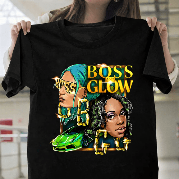 Sasha Banks Naomi Boss Glow WWE Wrestling Fans Unisex T-Shirt, up to size 3XL.
