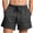 Dark Gray, variant on Horkkom Beach Shorts for Men Breathable Elastic Waist Drawstring Solid Color Linen Shorts Summer Vacation Casual Shorts with Pockets L