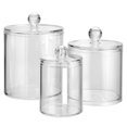 thumbnail image 1 of Minnieouse Soporte para bastoncillos de algodón, 3 uds., organizador de almacenamiento de cosméticos, contenedor de brochas de maquillaje acrílico, caja Bolsas de maquillaje Minnieouse CE000586-00B, 1 of 6