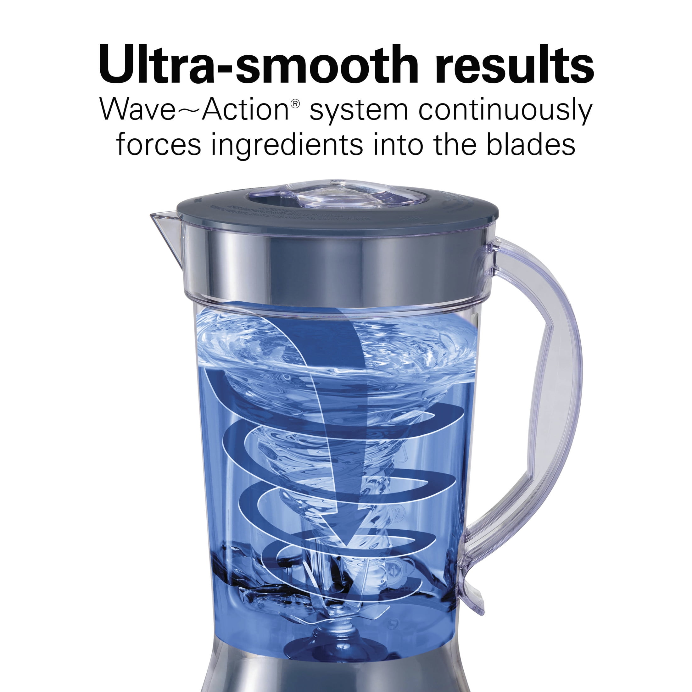 Hamilton Beach Smoothie Blender, 48 oz BPA-Free Jar 650 W 12-Function Countertop Blender for Kitchen, Steel Blue