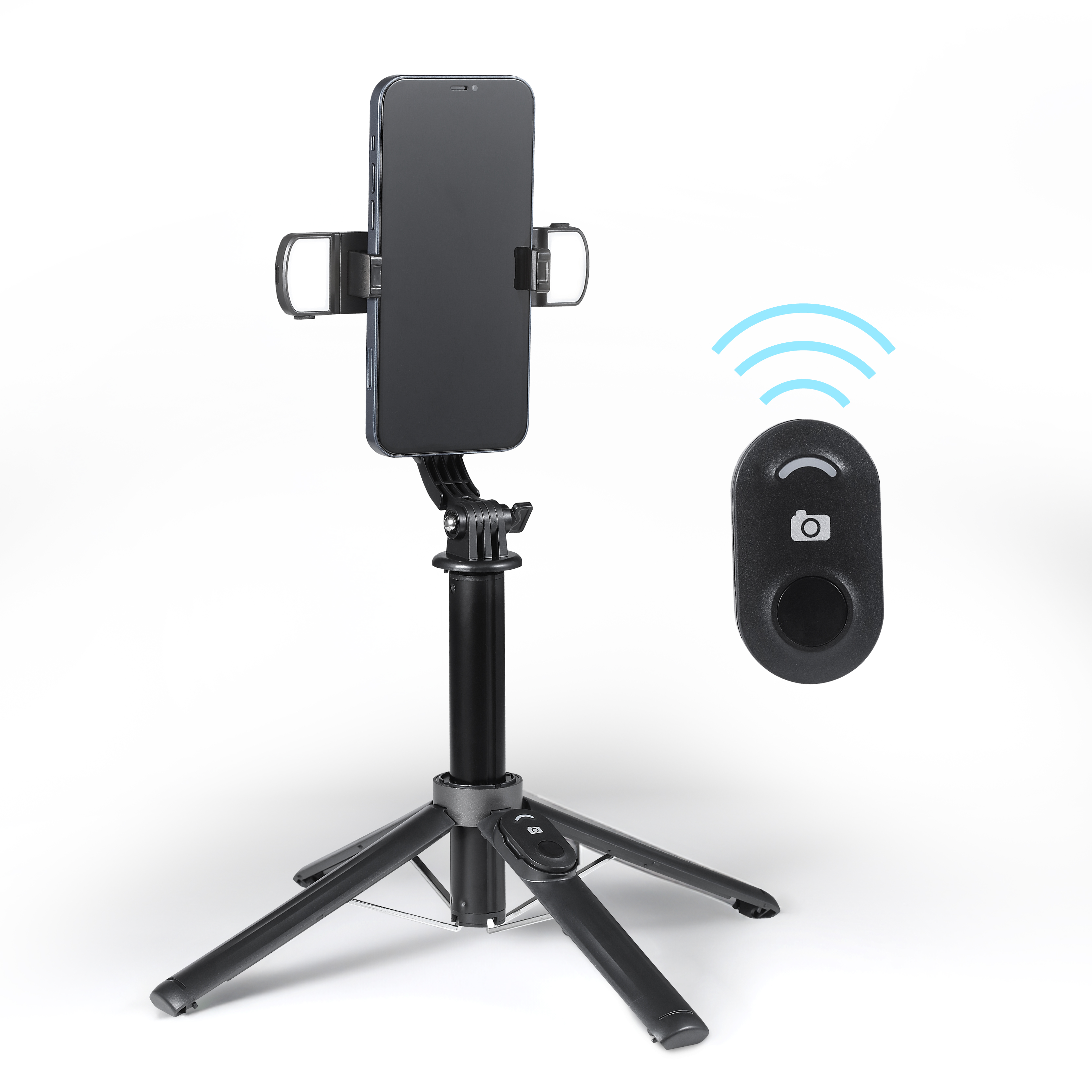 Vivitar Selfie Stick Tripod with Quad LED Lights, Black photo 7