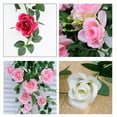 thumbnail image 2 of Zehuanyu 2.2m Artificial Flower String Garlands Wedding 16 Heads Rose Vines Rattan for Valentine's Day Home Party Balcony Table Decorations (Ivory), 2 of 6