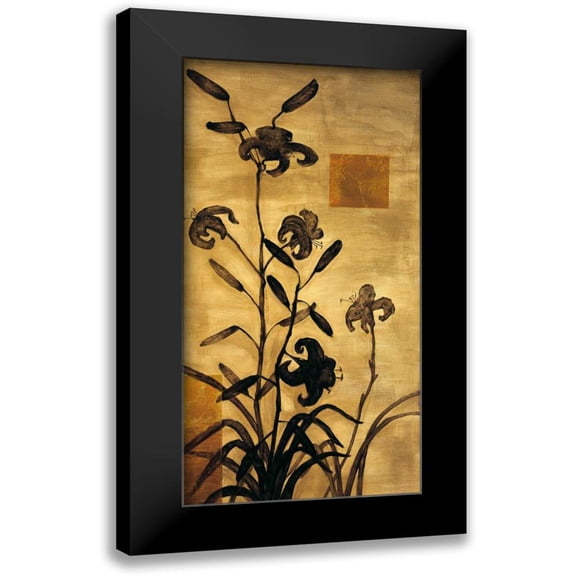 Lange, Erin 9x14 Black Modern Framed Museum Art Print Titled - Lily Silhouette I