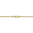 thumbnail image 4 of 10K Yellow Gold necklace Rope chain Pendant Diamond-cut 20 in 1.2 mm, 4 of 5