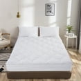thumbnail image 4 of WQSPRING Twin Mattress Topper 500GSM Extra Thick Cooling for Back Pain 8-21 inch Deep Pocket White, 4 of 7