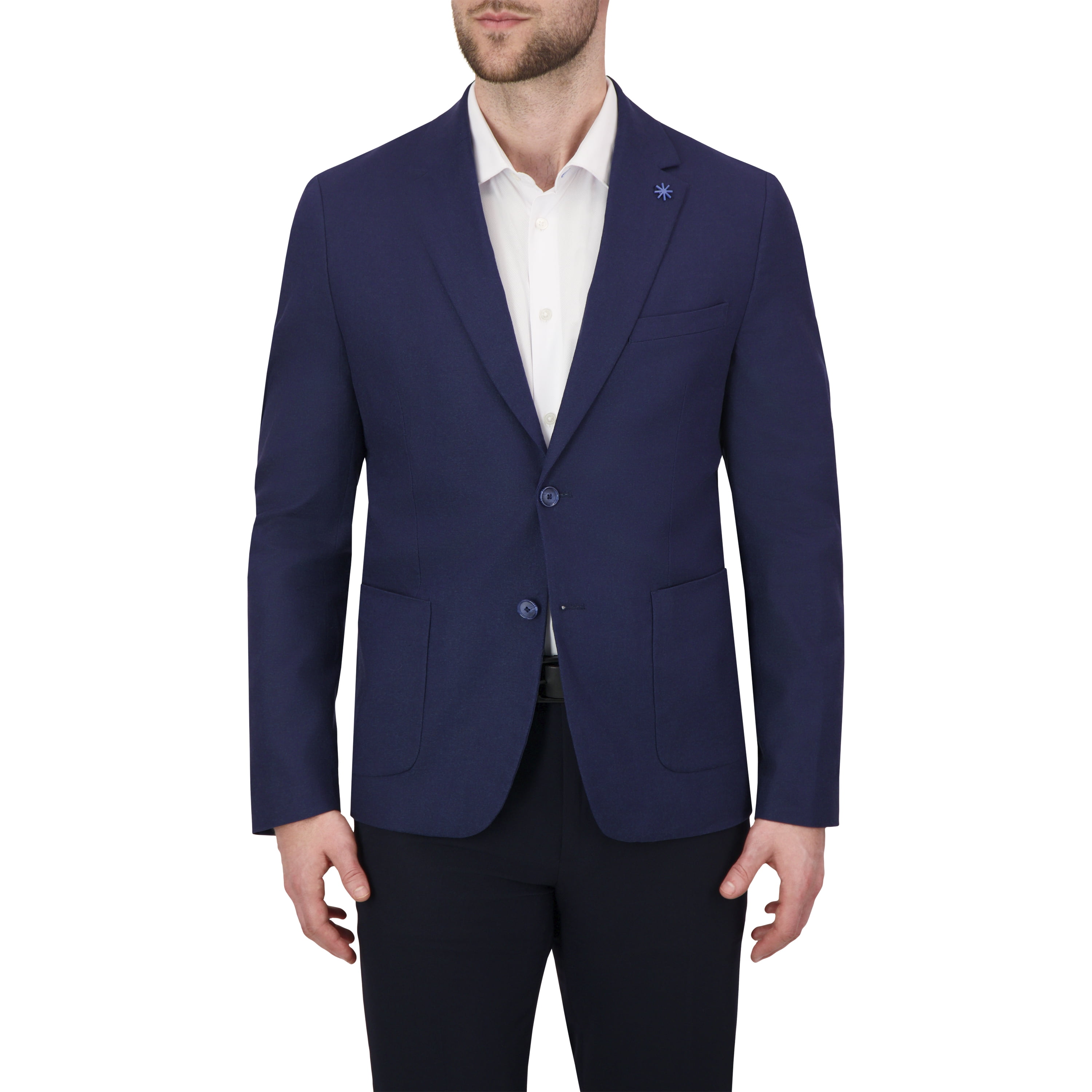 Report Collection Single Breast Full Lined Patch Pocket Linen Men's Jacket