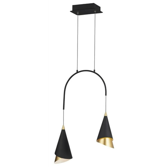 ET2 Lighting - Mermaid-14.4W 2 LED Pendant-5.5 Inches wide by 23.25 inches high