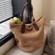 thumbnail image 5 of Bolso La Azar Mujer Solid Sole Straw Bohemian Woven Summer Beach Punto Bolsas Compras, 5 of 9