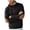 Black, variant on Quarter Zip Pullovers for Men Elbow Patch Long Sleeve Stand Up Collar T-Shirts Color Block Casual Polos Shirts Fall Winter Lightweight Sweat Shirt Gray S