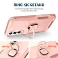 thumbnail image 4 of Samsung Galaxy S22 Plus Case with Ring Kickstand, Galaxy S22+ Case, Dteck Rugged Shockproof Anti-Drop Heavy Duty Protection, Rotating Ring Stand Fit Magnetic Car Mount Phone Case, Rosegold, 4 of 8