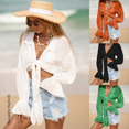 thumbnail image 2 of Camisa de protección solar de manga larga de Amazon para mujer, material de algodón de bambú, para playa transfronteriza, protección solar, correa positiva, 2 of 5