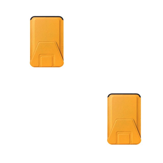 Bearachild Soporte para teléfono acoplable Soporte para teléfono móvil Estuche para teléfono inteligente Cubierta trasera de viaje Amarillo 2piezas