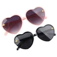 thumbnail image 4 of 2 Piezas Gafas de Sol para Niños en Forma de Corazón Gafas de Sol de Fiesta Ligeras Marco Rosa y Negro Hugo, 4 of 10