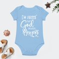 thumbnail image 4 of I’m Proof That God Answers Prayers - Baby Clothes - Funny Newborn Bodysuit Outfits for Boys And Girls Sky Blue-style 9months, 4 of 7