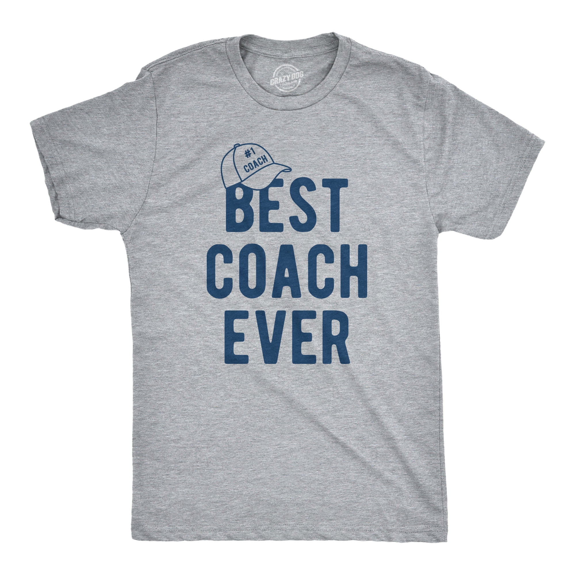 Mens Best Coach Ever Tshirt Funny Number One Sports Coaching Graphic Novelty Tee For Guys (Light Heather Grey) - 5XL Graphic Tees Mens Best Coach Ever Tshirt Funny Number One Sports Coaching Graphic Novelty Tee For Guys (Light Heather Grey) - 5XL Graphic Tees