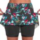 thumbnail image 1 of Jacenvly - Faldas deportivas para mujer, de moda, con estampado floral de verano, plisadas, de tenis, atléticas, elásticas, para yoga, de dos piezas, cómodas, color negro, 1 of 7